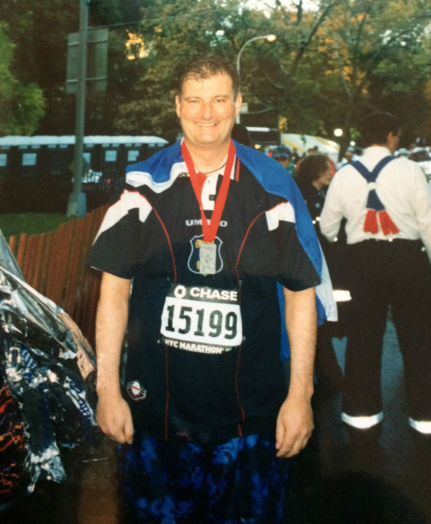 Allan raising funds for Cancer Research by completing the New York Marathon